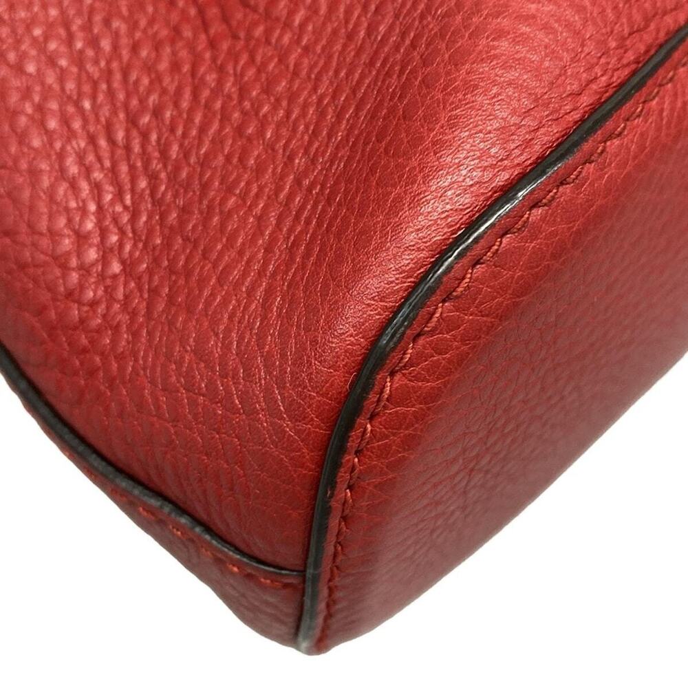 GUCCI Bamboo Backpack Rucksack Daypack Red Leather - Picture 6 of 7